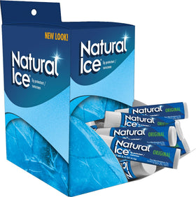 Natural Ice front packaging showing SPF 15 and medicated benefits