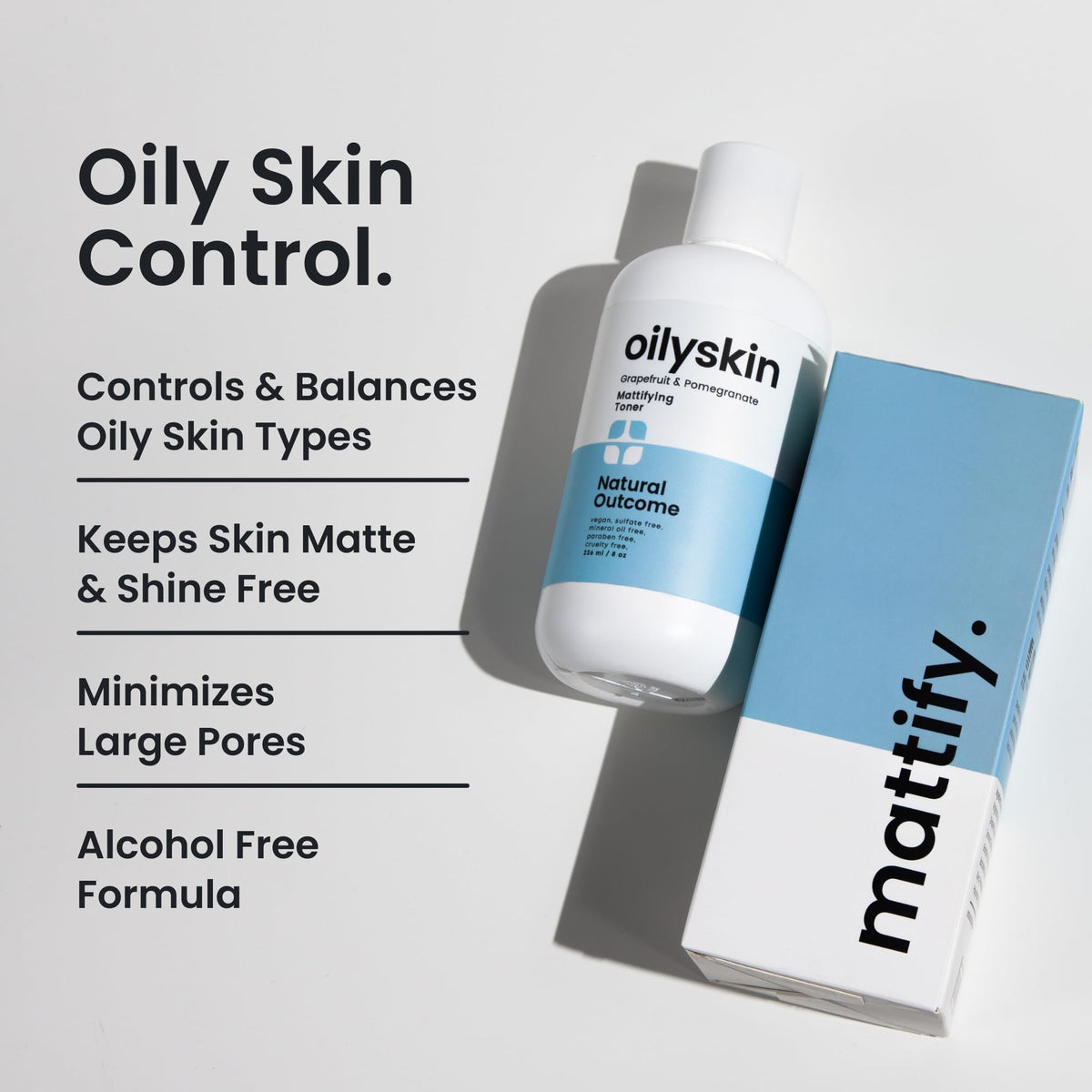 natural outcome closeup label highlighting alcohol-free formula benefit