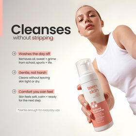 natural outcome foam texture on hand demonstrating soft lathering benefit