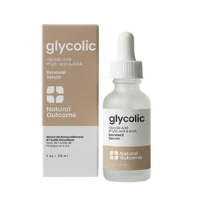 natural outcome front bottle showing clean packaging and clear serum benefits