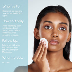 natural outcome in use cotton pad wiping face for oil control