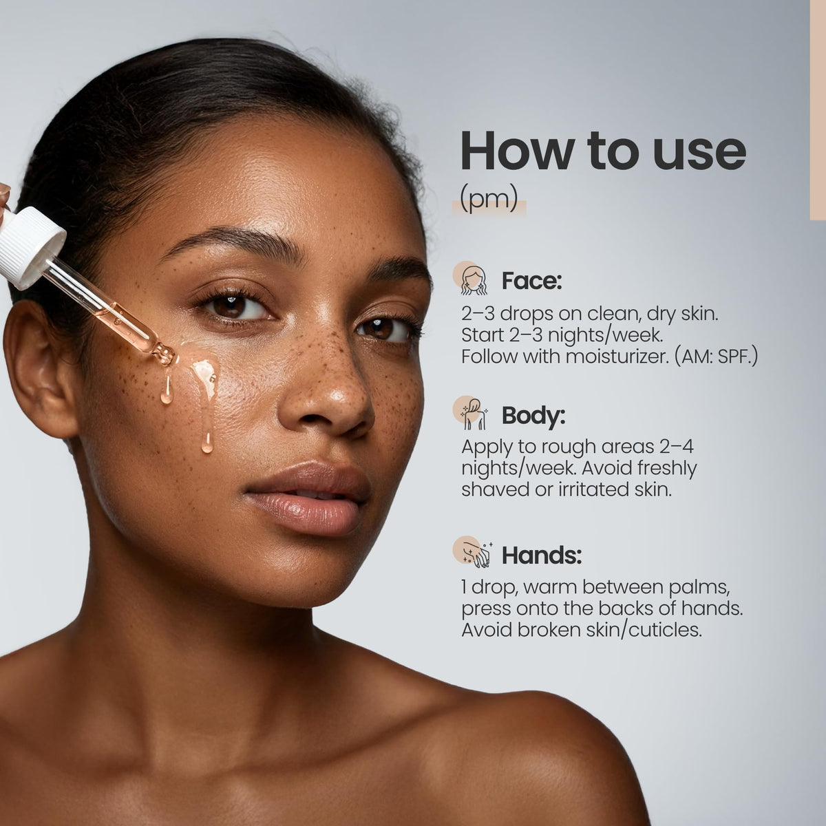 natural outcome lifestyle nighttime routine on vanity emphasizing restorative use benefit