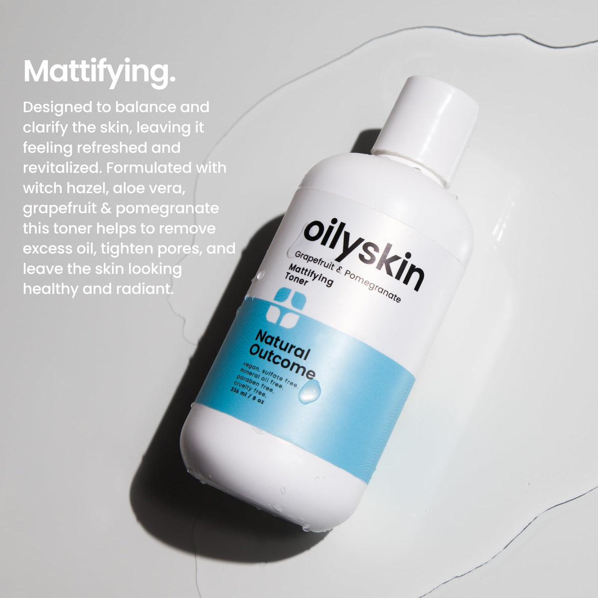 natural outcome pour texture from bottle demonstrating lightweight consistency