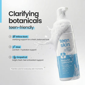 natural outcome bottle beside aloe leaves indicating soothing, natural benefit