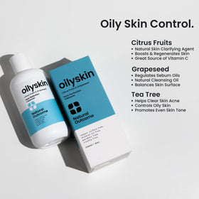 natural outcome bottle next to ruler showing 8 oz scale for travel-friendly use
