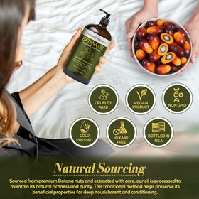 Natural Riches ingredient label close-up showing cold-pressed and hexane-free benefit