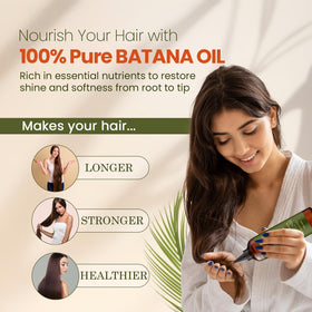 Natural Riches oil pour showing silky texture and moisturizing hair benefit