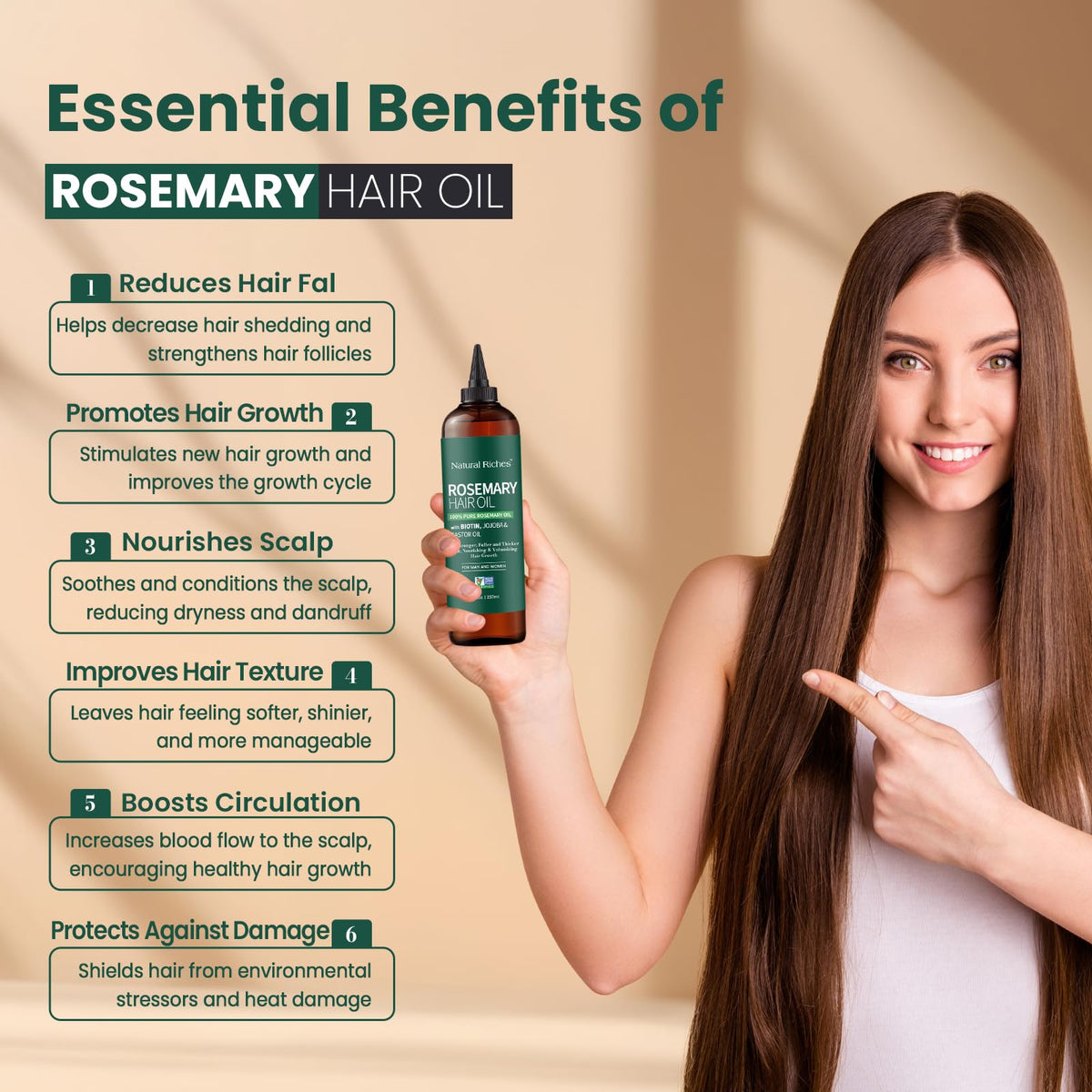 Natural Riches before and after ends showing reduced frizz benefit
