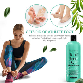Natural Riches bottle in hand demonstrating size and easy dispensing
