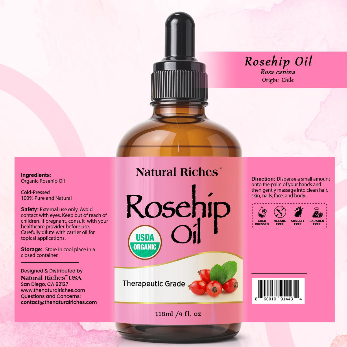 Natural Riches pipette dispensing a drop highlighting purity and control