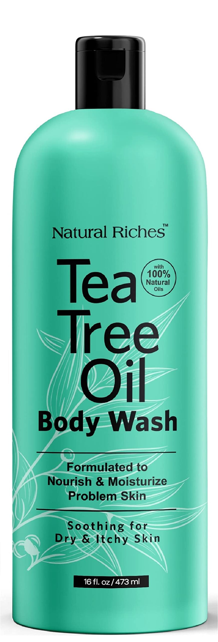 Natural Riches front bottle showing clean label and easy-pour benefit