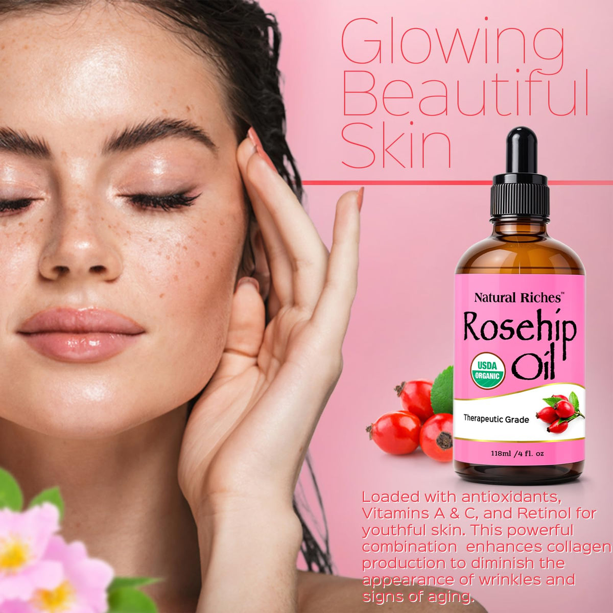 Natural Riches used with gua sha tool for smoother facial massage