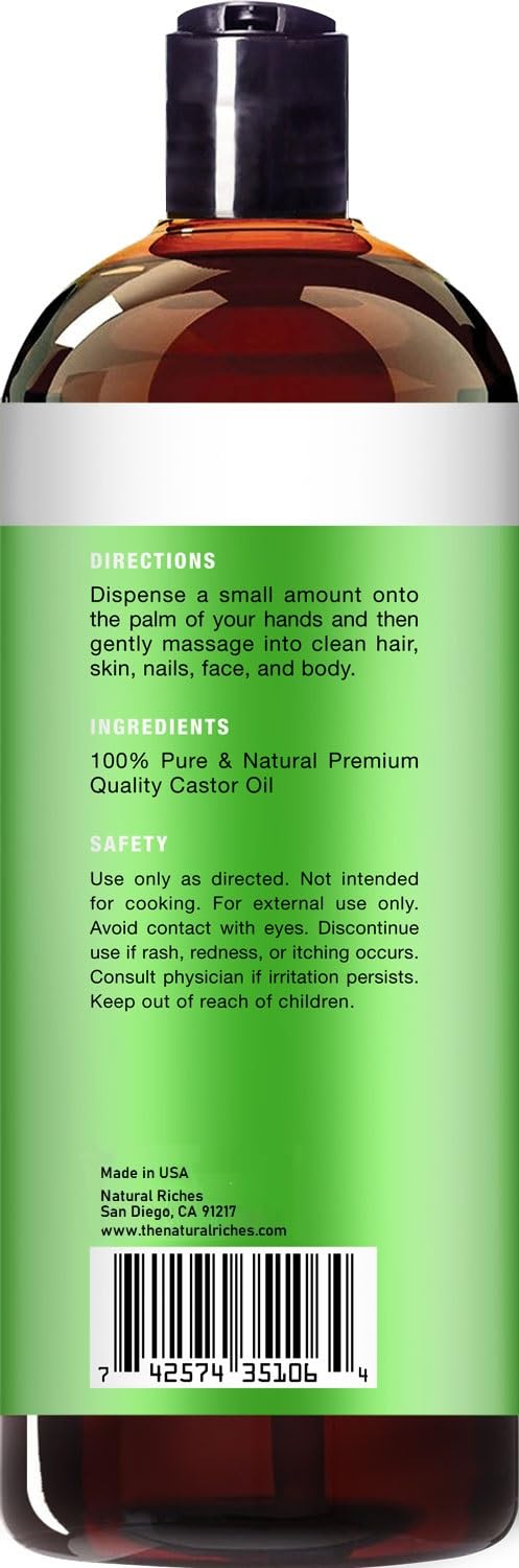 Natural Riches bottle in bathroom setting showing daily routine and storage convenience
