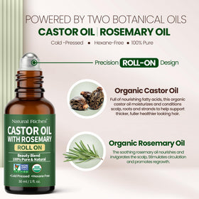 Natural Riches oil drop texture on skin highlighting rich moisturizing feel