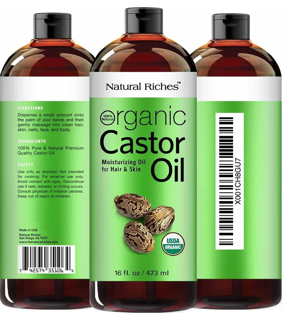 Natural Riches oil pouring from spoon closeup demonstrating smooth texture for blending