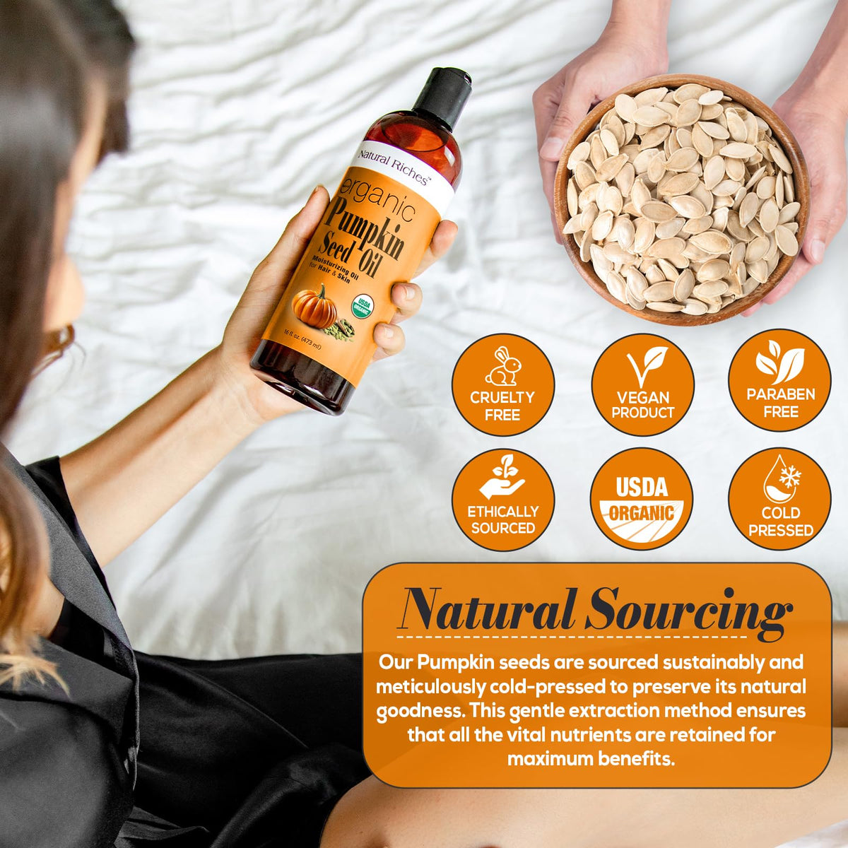 Natural Riches facial application illustrating hydration and smoothing benefit