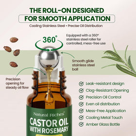 Natural Riches size comparison in hand illustrating compact 1 fl oz bottle