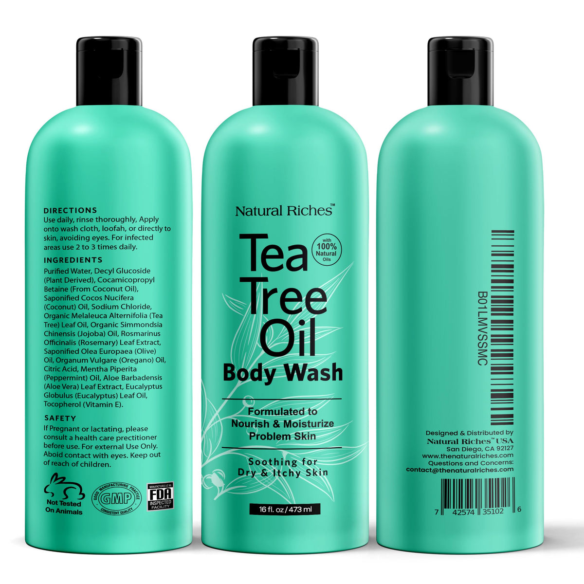 Natural Riches travel-ready bottle in toiletry bag for convenience on-the-go