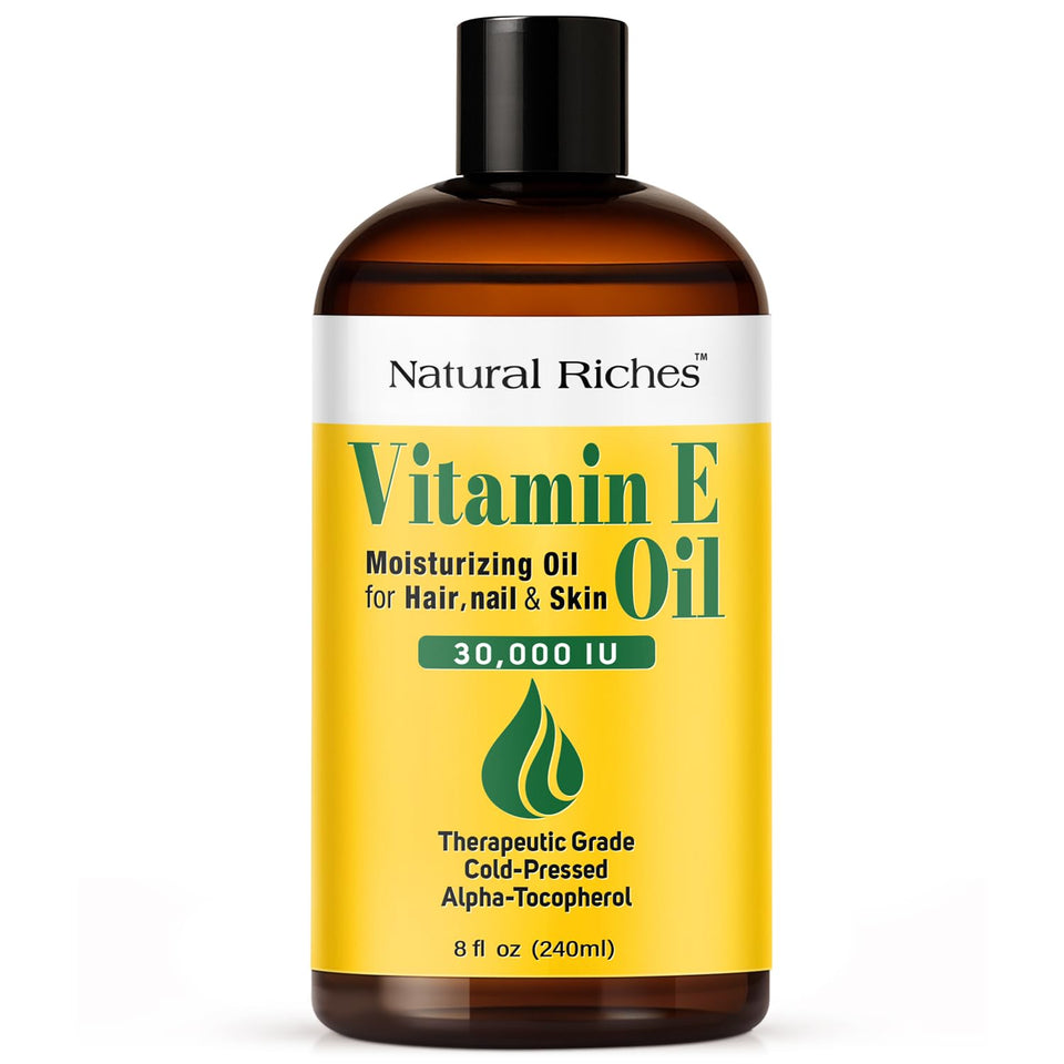 Natural Riches front bottle showing label and 8 fl oz size for easy identification and trust