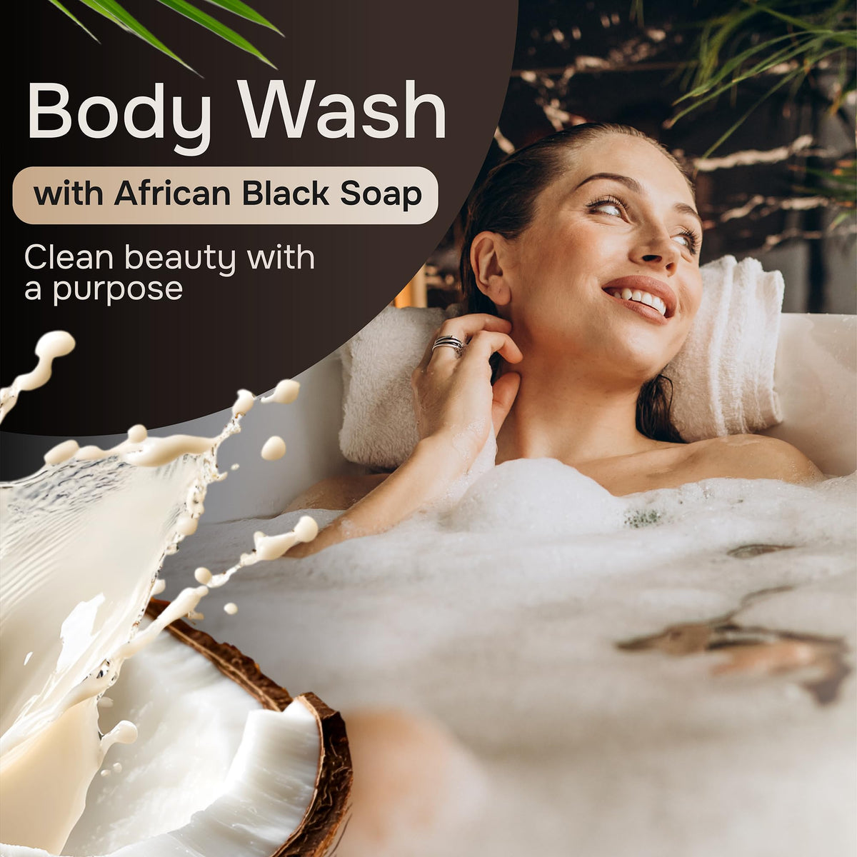 Natural Wunderz in-shower use showing easy dispensing and refreshing cleanse