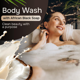 Natural Wunderz in-shower use showing easy dispensing and refreshing cleanse