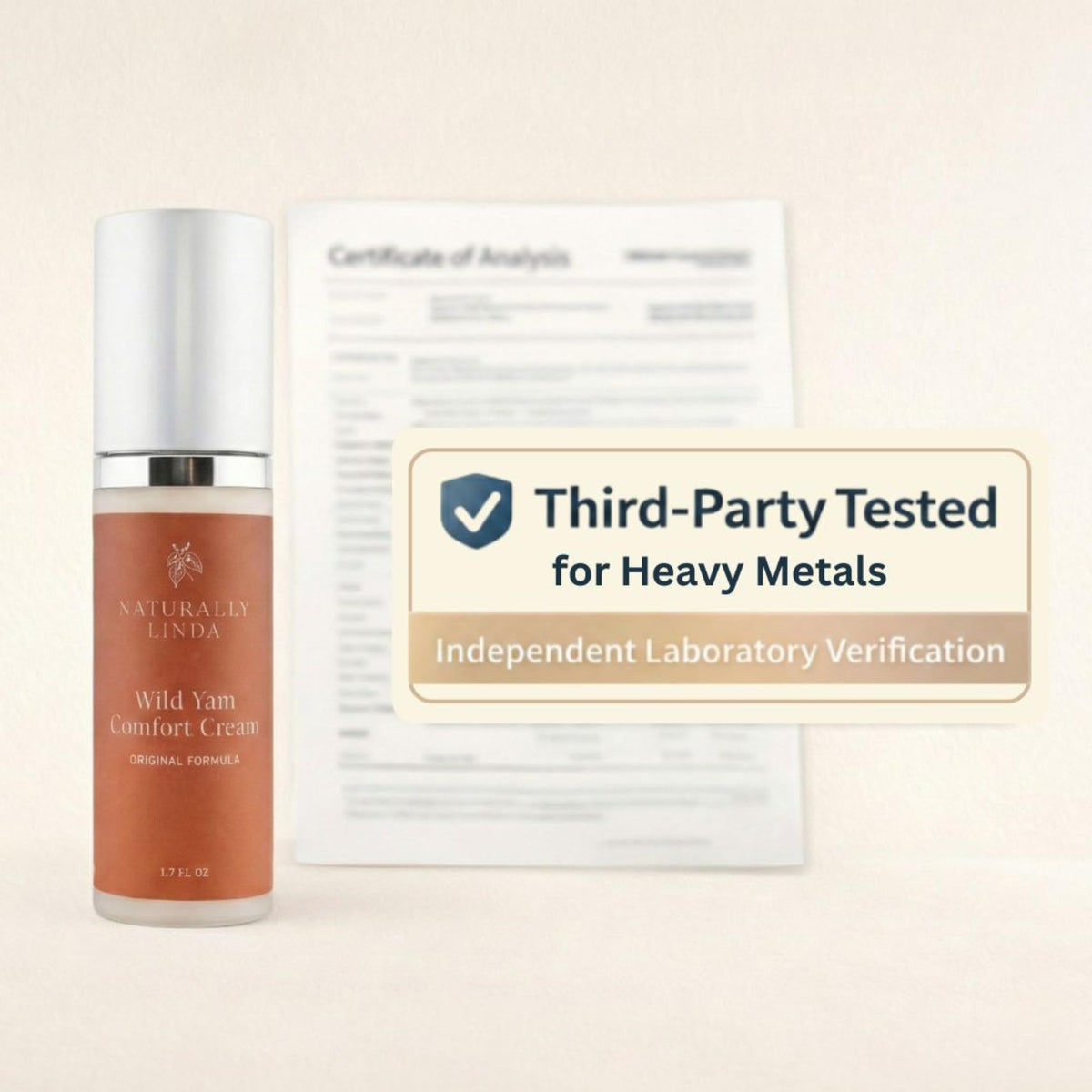 NATURALLY LINDA applying cream to inner arm, shows easy absorption and targeted use