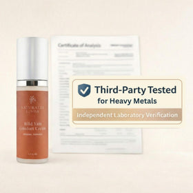 NATURALLY LINDA applying cream to inner arm, shows easy absorption and targeted use