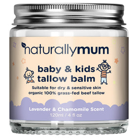 NaturallyMum jar front view showing label and all-purpose balm benefits