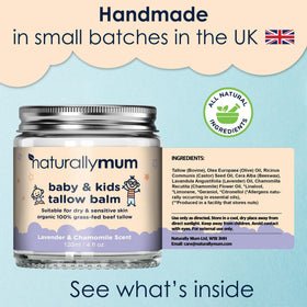 NaturallyMum in a bedtime setting with baby products showing calming nighttime use