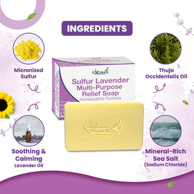 Applying Naturasil soap to body showing targeted itch relief