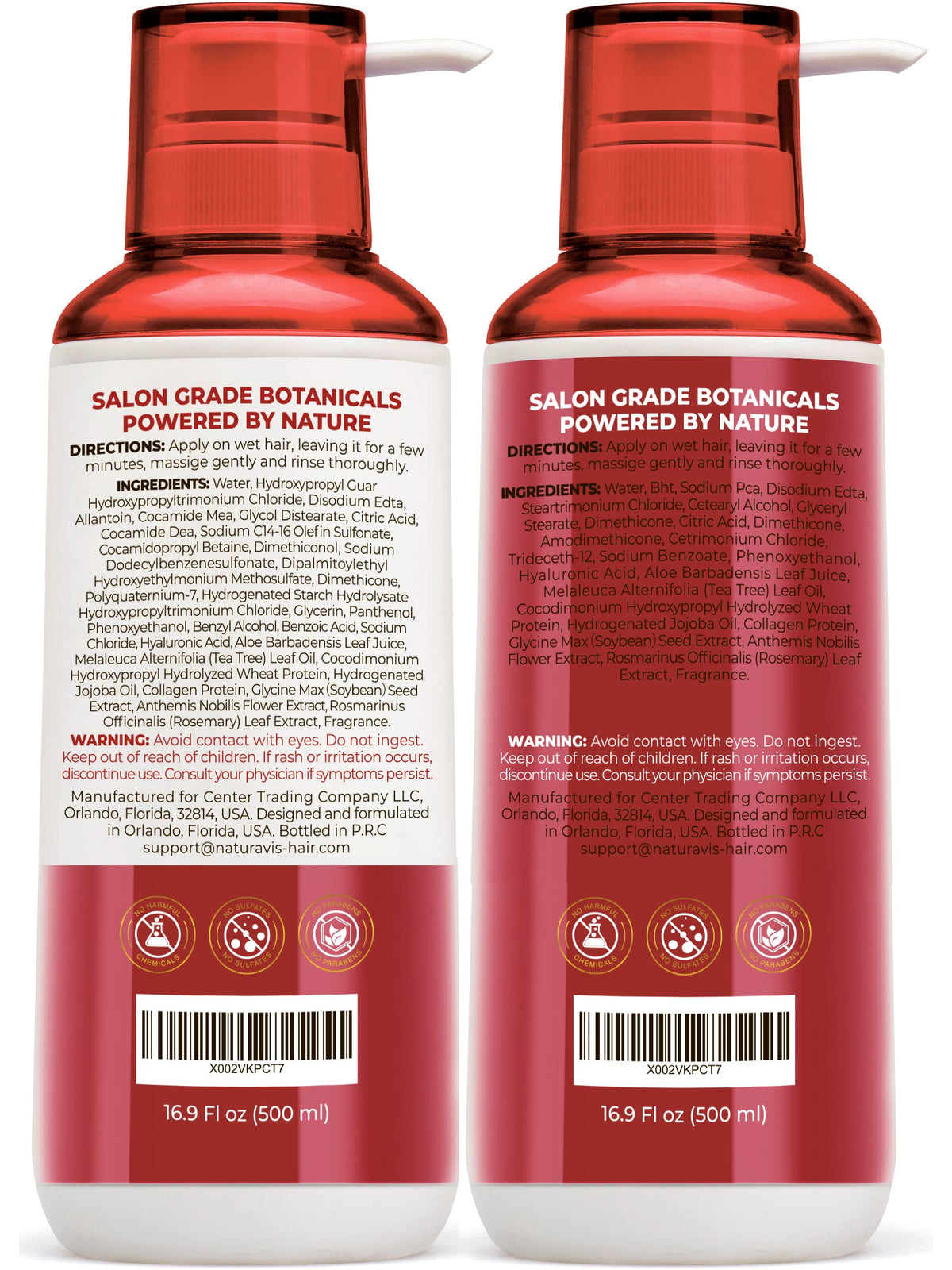 NATURAVIS finished hair after use showing smooth, shiny results and natural movement