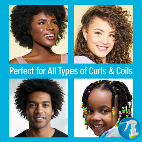 Naturaz spray used while detangling child curls to reduce knots gently
