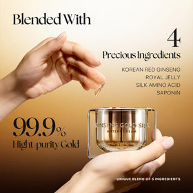 Nature Republic close-up of micro gold particles creating a soft luminous finish