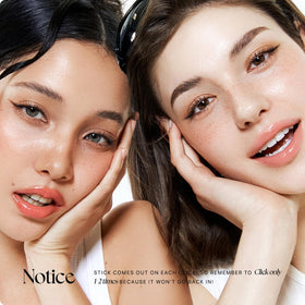 Nature Republic applied on lips demonstrating glossy finish and plumping benefit