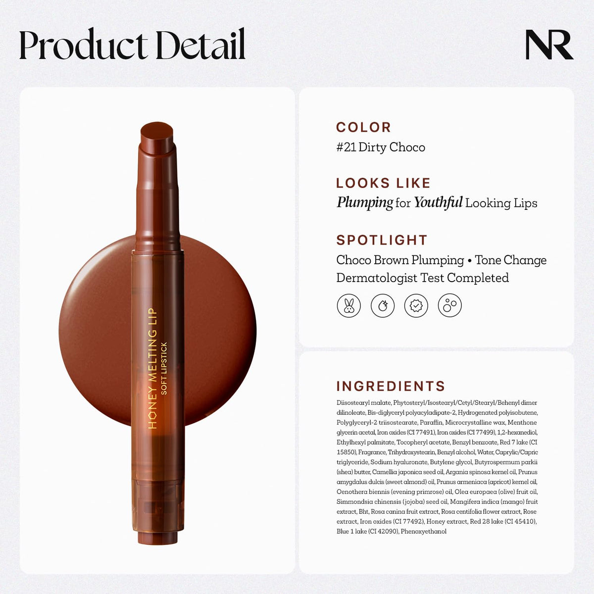 Nature Republic ingredients label showing honey extract and oil complex for moisture benefit
