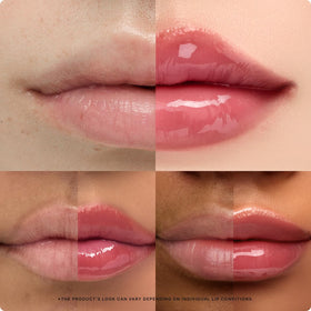 Nature Republic applied on lips showing dewy berry shine benefit