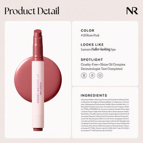 Nature Republic model wearing 18 Rose Pink with natural glowy lips