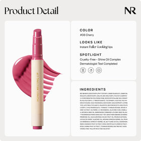 Nature Republic application on lips in lifestyle scene showing natural glossy look