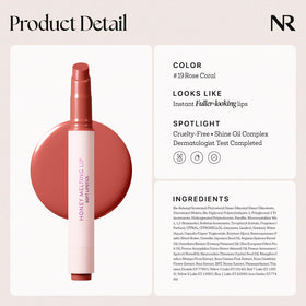 Nature Republic model wearing 19 Rose Coral demonstrating natural glossy look and everyday wear