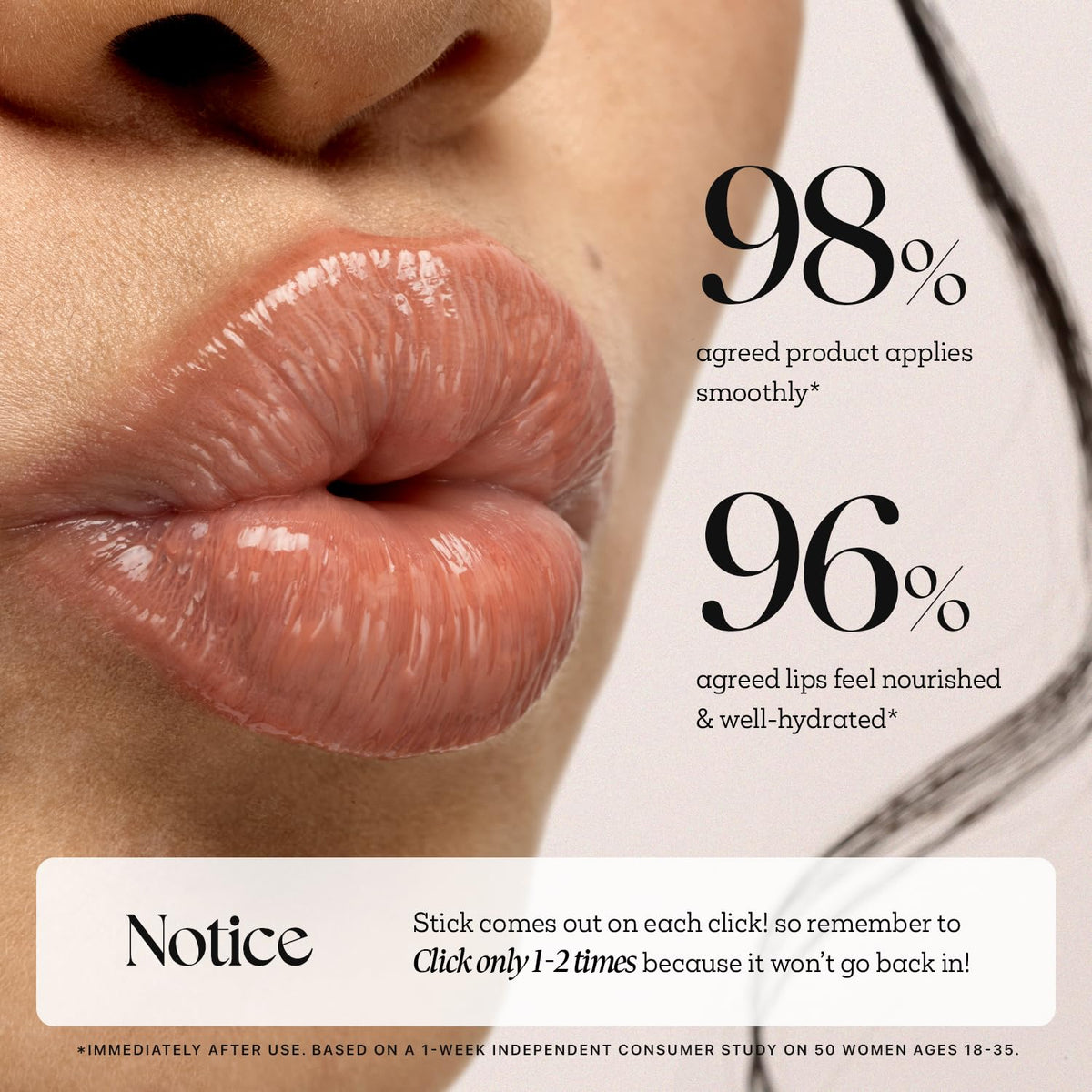 Nature Republic open cap and twist mechanism demonstrated for single-click extension