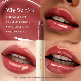 Nature Republic 05 Plum swiped on lips giving glossy natural color