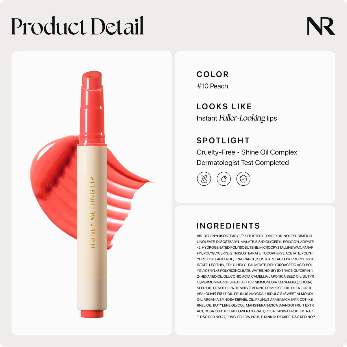Nature Republic size comparison next to coin showing compact, travel-friendly design