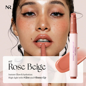 Nature Republic lip stick texture close-up highlighting glossy balm feel and hydration