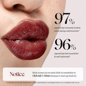 Nature Republic twist-stick extended detail showing easy one-click mechanism for hygiene
