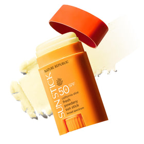 Nature Republic sun stick front packaging showing compact travel benefit
