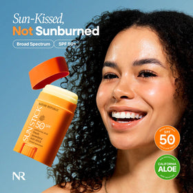 Nature Republic sun stick open texture close-up demonstrating smooth glide