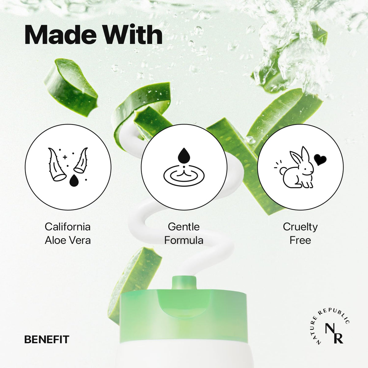 Nature Republic tube cap and label detail showing ingredient and usage clarity