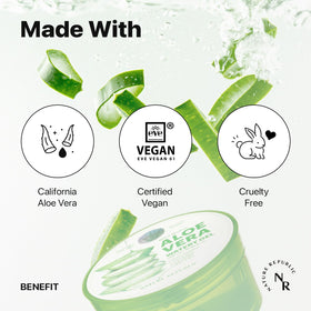 Nature Republic applying gel to face for soothing and lightweight hydration