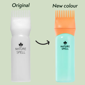 Nature Spell batana oil pump detail for controlled, mess-free moisture application