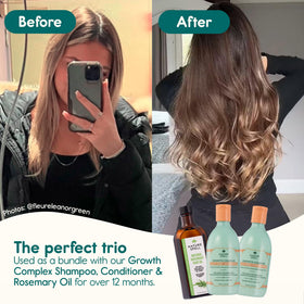 Nature Spell conditioner applied to hair for detangling and smoothness